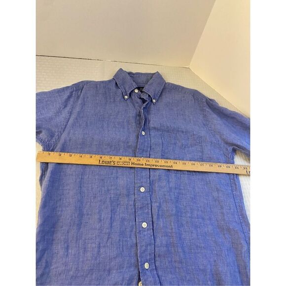 Brooks Brothers 346 button shirt small S 100% linen chambray - Picture 4 of 5